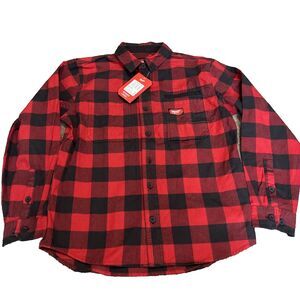 NWT NEW Milwaukee Gridiron Flannel Shirt Red, Medium, M551R-M MENS